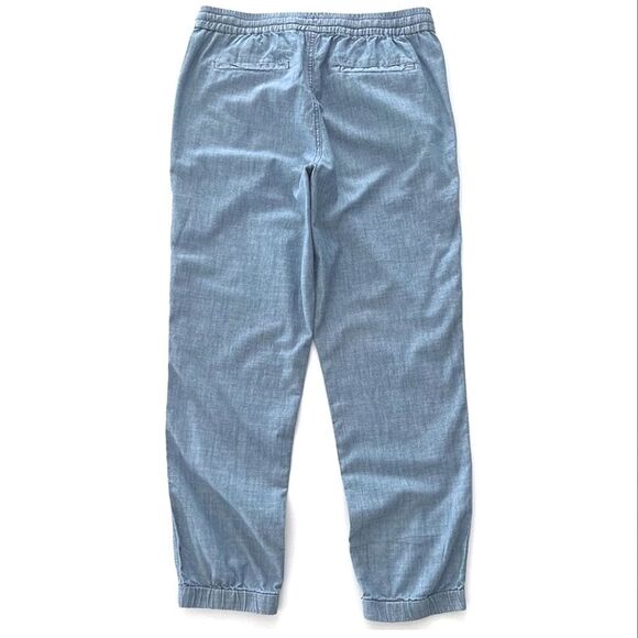 J. Crew Point Sur Seaside Jogger Pant Blue Chambray Cotton Beachy Casual… - Picture 3 of 6